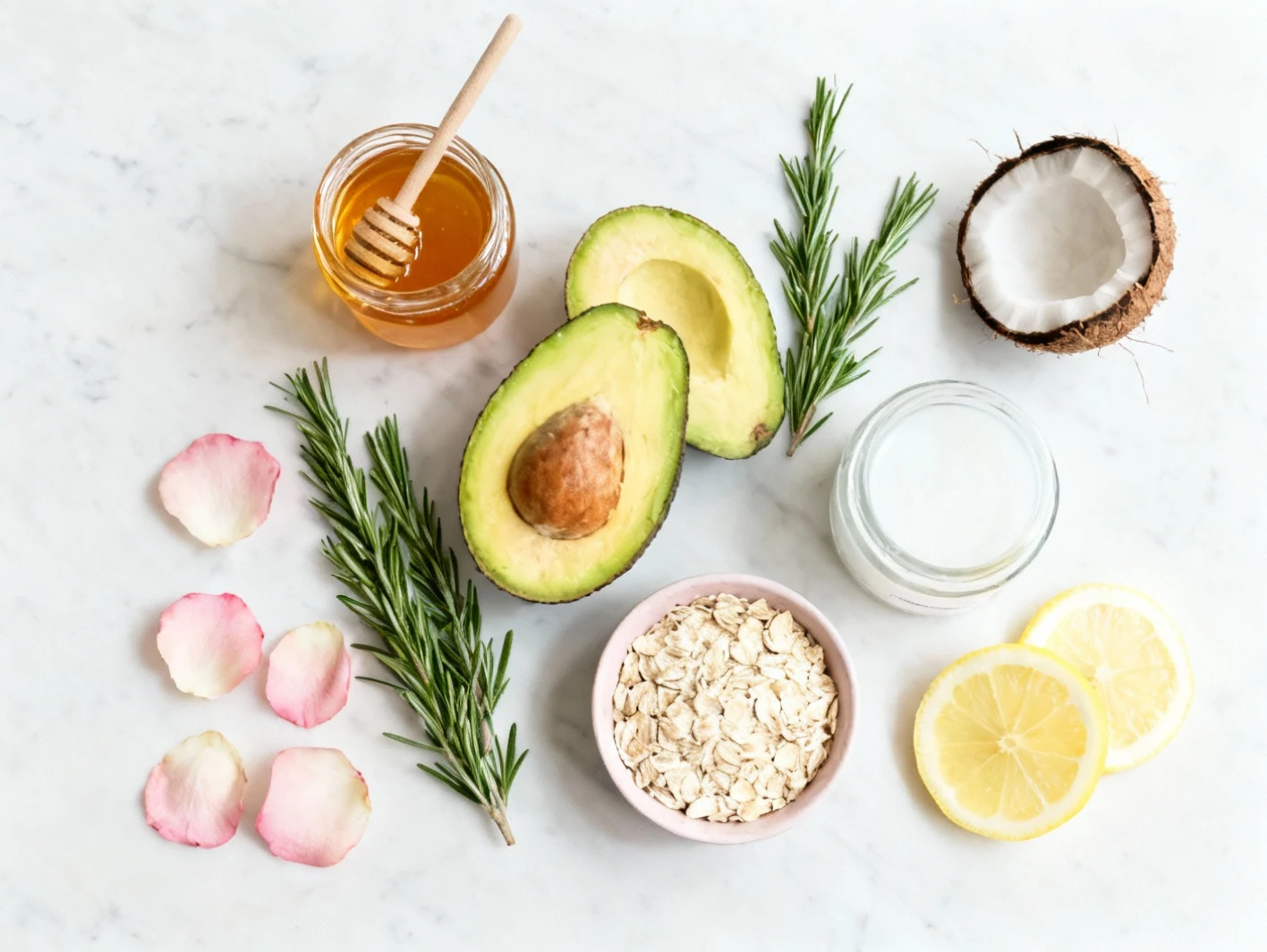 Ingredients naturels pour soins de beaute maison