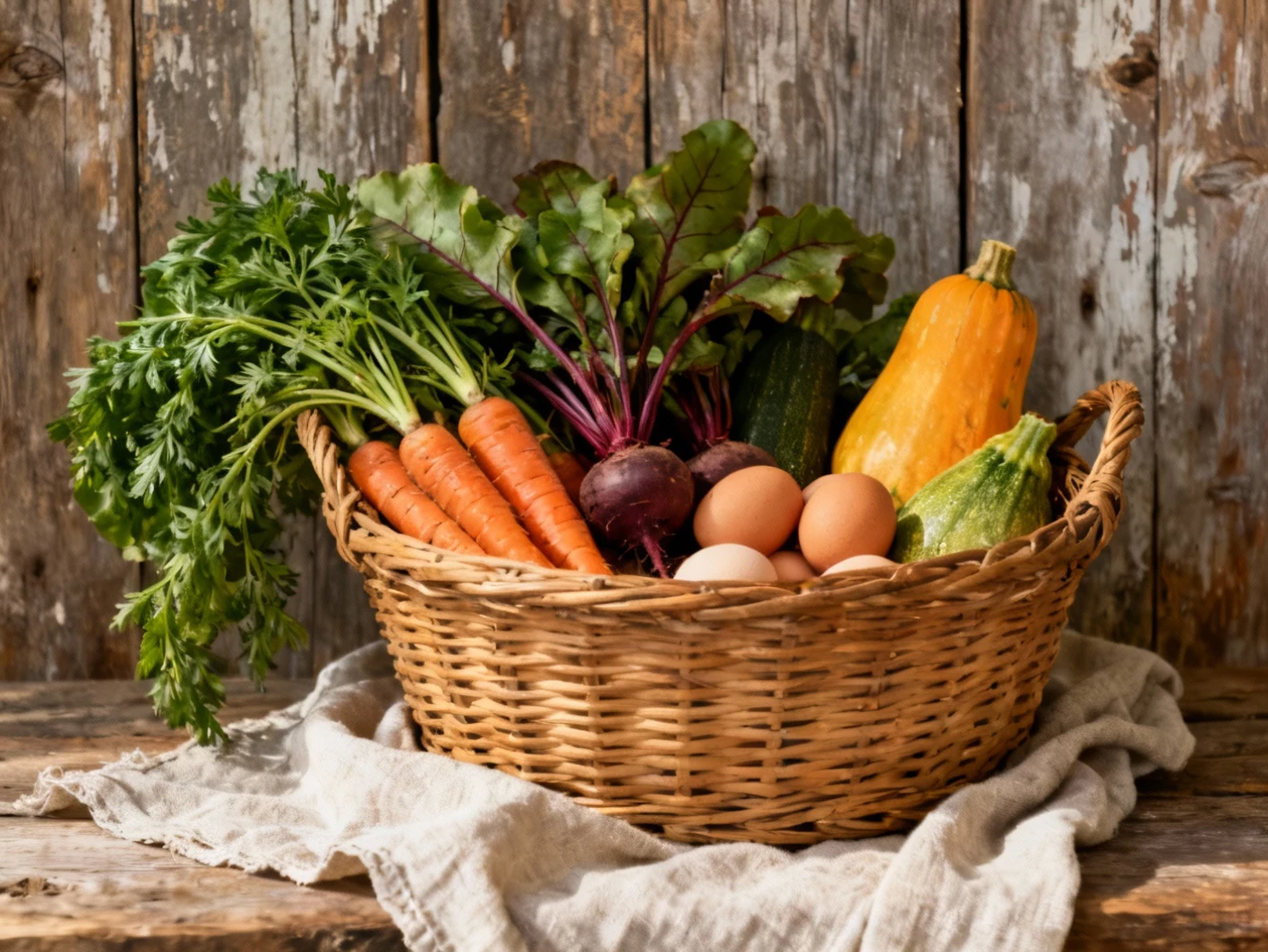 Panier de legumes bio de saison